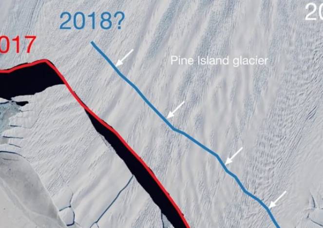 Antartide - Nuovo gigantesco iceberg si sta staccando dalla piattaforma, è circa 300km quadrati