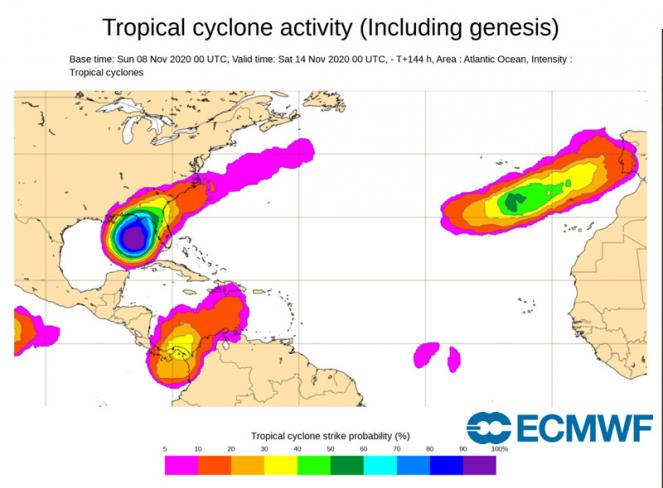 attività ciclonica tropicale (fonte ecmwf)