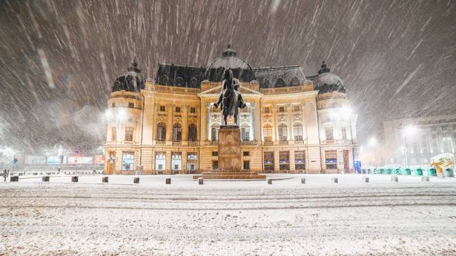 Bucarest lunedì sera (Fonte immagine: Meteoplus)