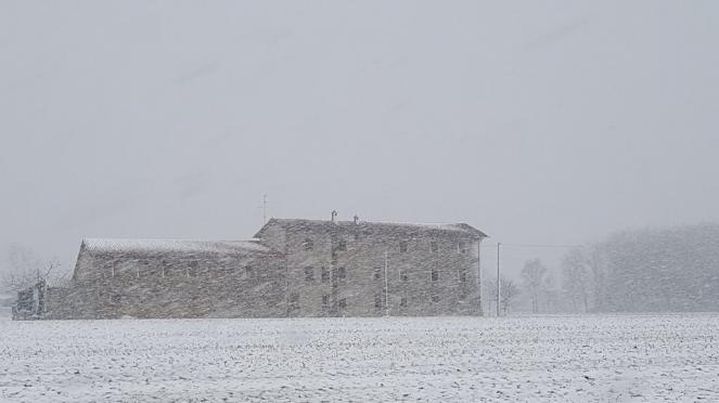 Bufera di neve a San Vito al Tagliamento, fonte METEOFORUM.COM