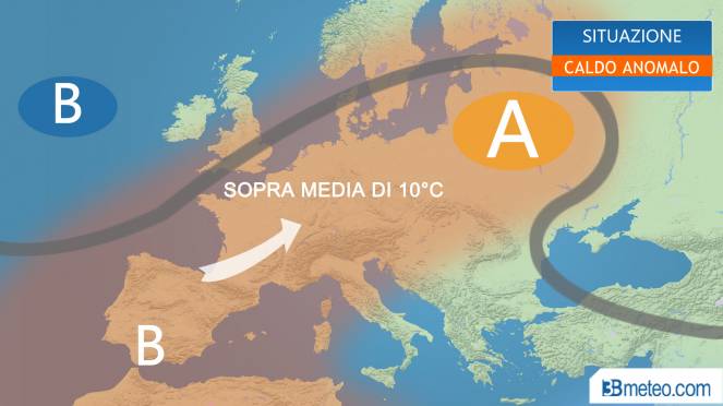 caldo anomalo in Europa