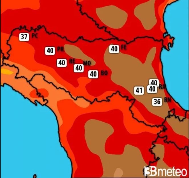 Caldo intenso sull'Emilia Romagna