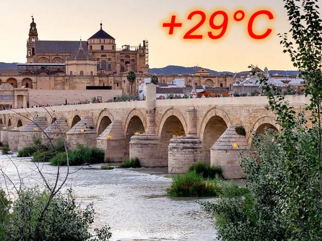 Caldo quasi estivo in Spagna, +29°C a Cordoba