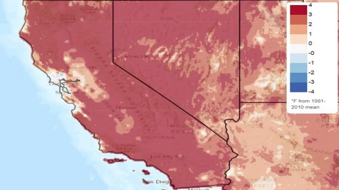 caldo record in California nel mese di Luglio