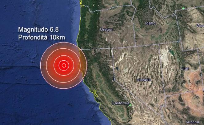 California: forte terremoto in mare, nessun rischio tsunami