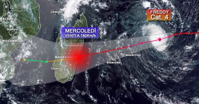 Ciclone Freddy verso il Madagascar, potrebbe essere un disastro