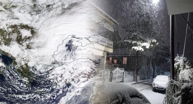 Ciclone invernale Bettina sull'Europa orientale