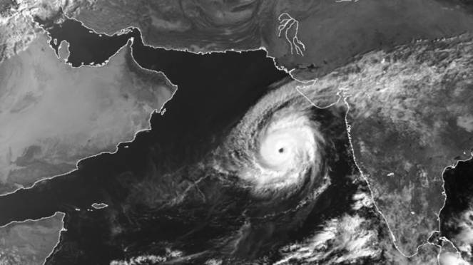 ciclone Kyar nel Mar di Arabia