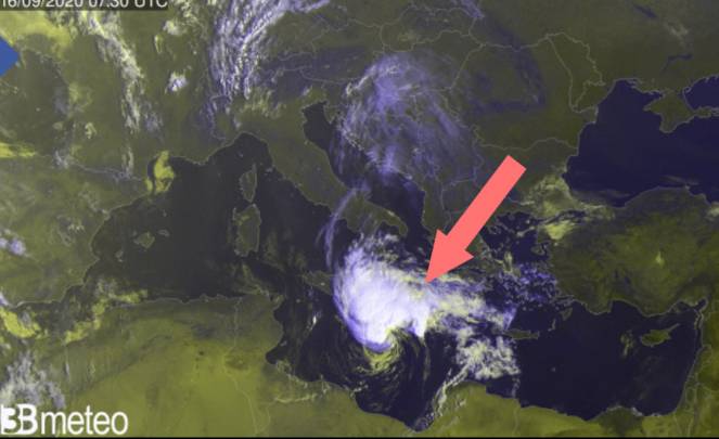 ciclone mediterraneo in formazione