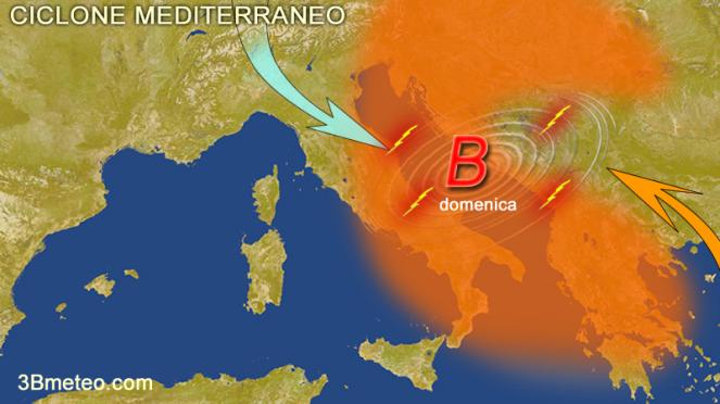 ciclone verso i balcani