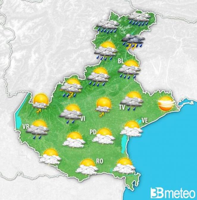 Meteo Veneto: nuovi temporali tra venerdì e sabato, poi spazio all'estate e al caldo