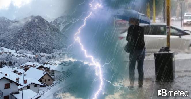 Cronaca meteo Italia - Pioggia, neve e vento
