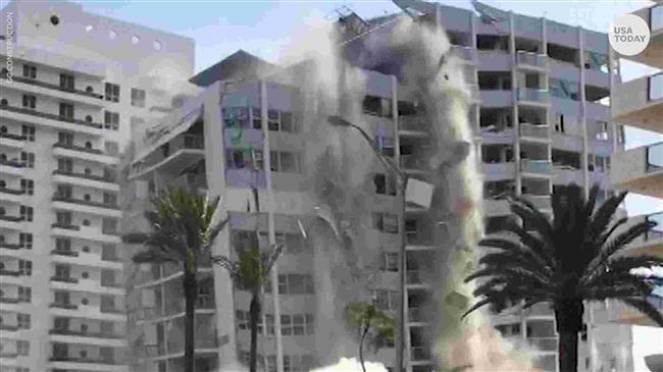 Demolizione controllata di un edificio a Miami Beach si trasforma in un disastro, un ferito grave