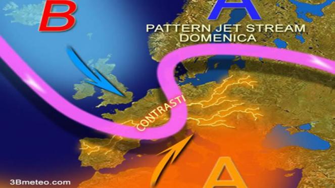 Domenica: anticiclone africano ma anche primi forti temporali al Nord