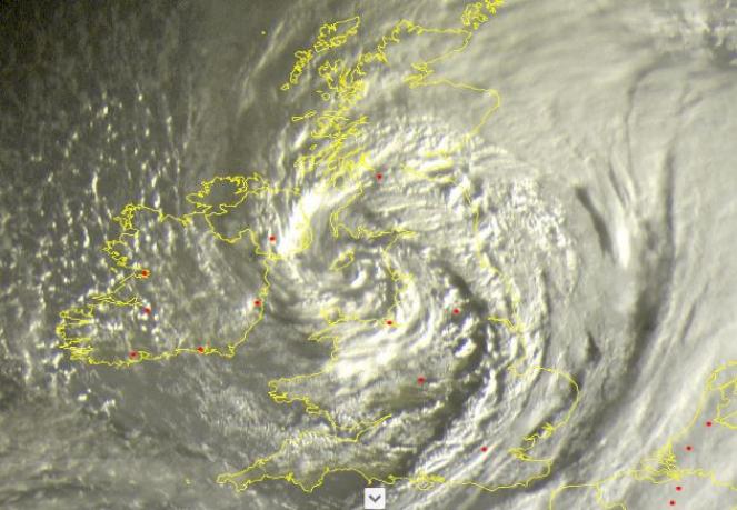 Doris dal Sat nel visibile, un vero e proprio uragano