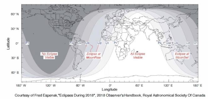 Dove sarà visibili l'eclissi più lunga del secolo
