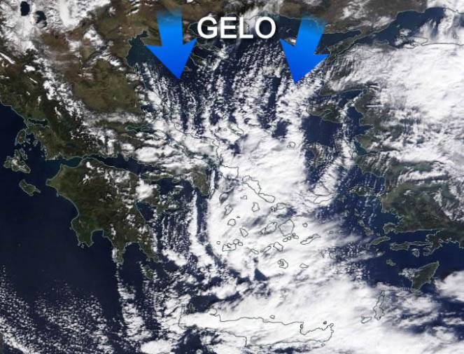 Egeo effect snow, il gelo scorre sull'Egeo e determina le nevicate