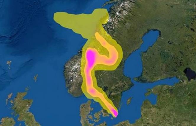 Enorme nube di gas metano sui cieli del nord Europa, allarme su Norvegia e Svezia