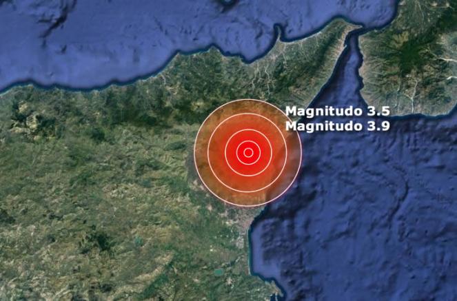 Epicentri dei terremoti registrati sull'Etna