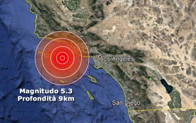 epicentro terremoto California 5 aprile