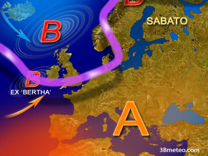 Ex uragano Bertha arriva in Europa