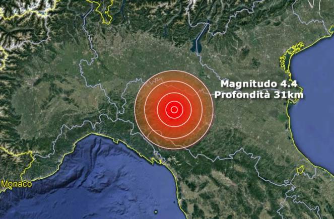 Forte scossa di terremoto al Nord, Emilia Romagna