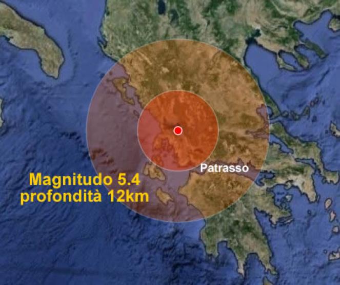 forte terremoto nella Grecia occidentale