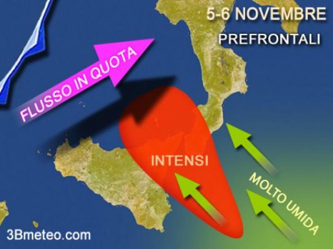 Forti temporali nelle prossime ore tra Sicilia e Calabria specie joniche