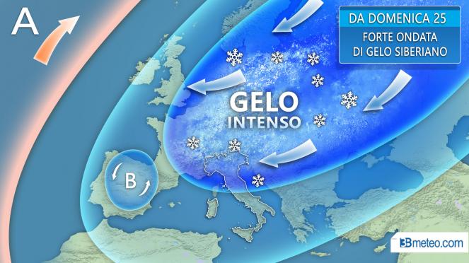 Gelo e neve in arrivo sull'Europa