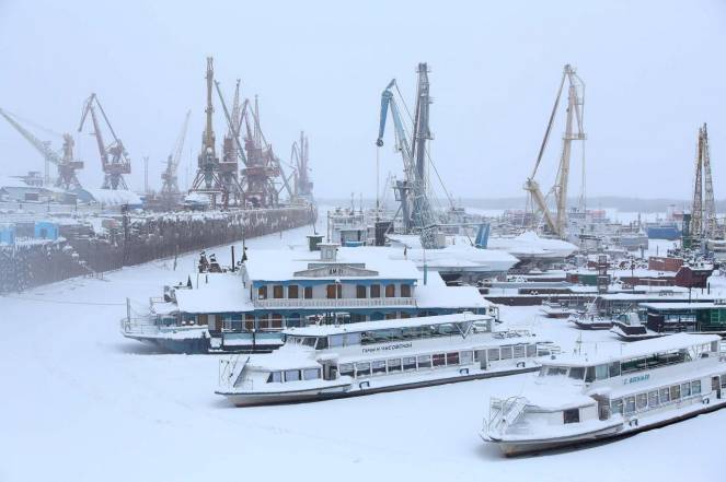 Gelo in Siberia in un immagine di archivio