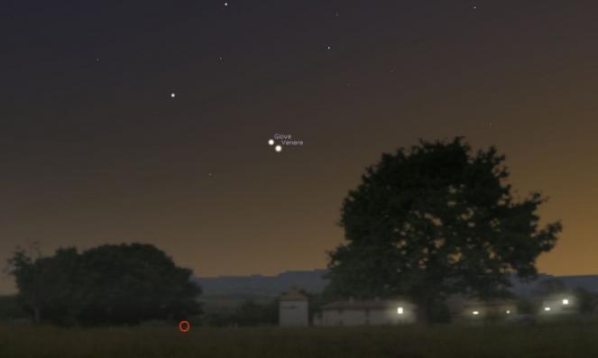 Giove e Venere vicinissimi (fonte: panorama.it)