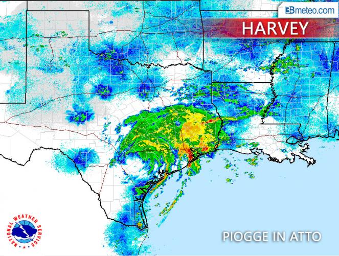 Harvey- piogge in atto
