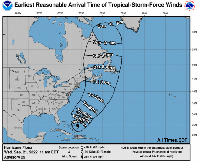 Hurricane Fiona Category 4