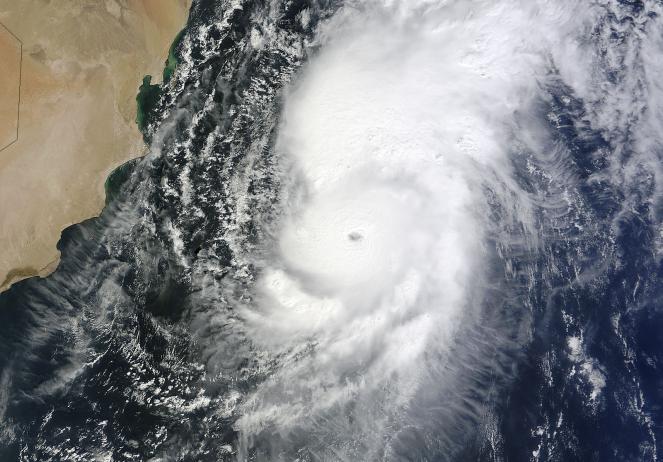 Il Ciclone Nilofar visto dal satellite.