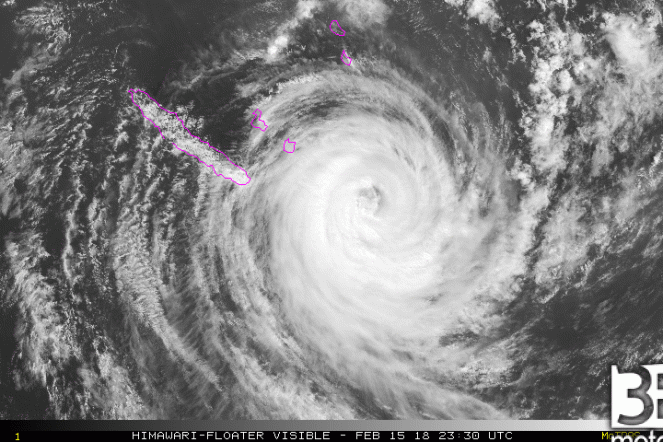 Il ciclone tropicale Gita visto dal satellite