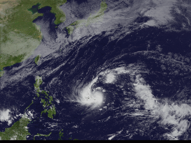 Il ciclone tropicale Kammuri visto dal satellite