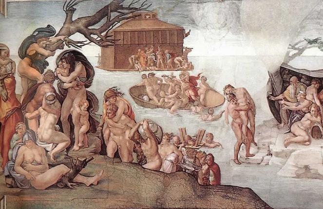 Il Diluvio Universale di Michelangelo