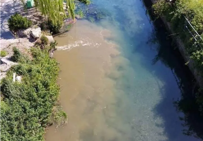 Il fiume Sarno torna torbido non appena iniziata la fase 2, fonte immagine Vesuviolive