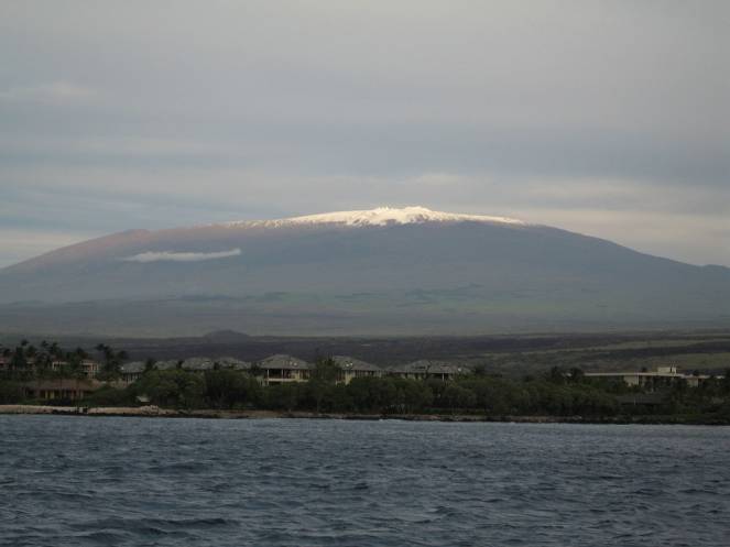 il Mauna Kea ammantato di neve per la sua altezza, ben 4207m