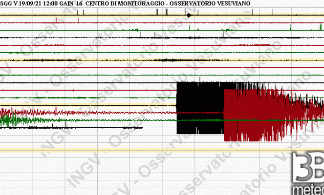 Il sismogramma delle scosse registrate in Italia