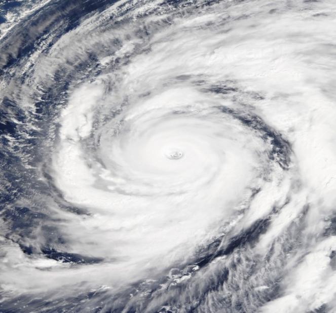 Il tifone Hagibis visto dal satellite 