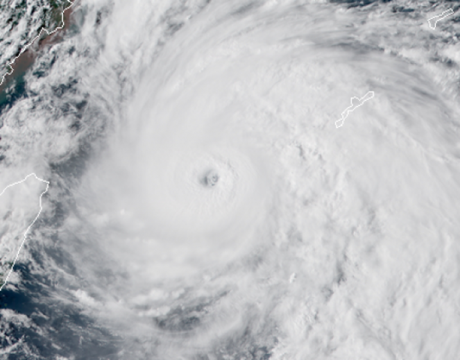 Il tifone Lingling sulle isole Ryukyu (Fonte immagine: RAMMB)