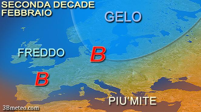 Il vero freddo rimane relegato sull'Europa settentrionale