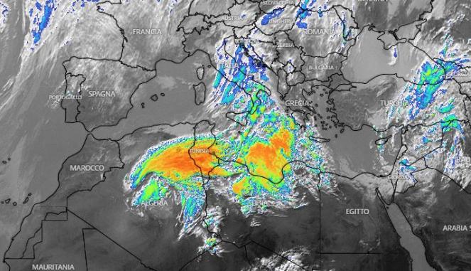 Il vortice in Algeria dalle immagini all'infrarosso