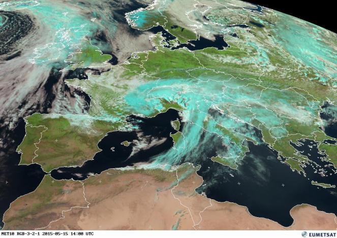 Il vortice visto dal satellite, fonte EUMETSAT