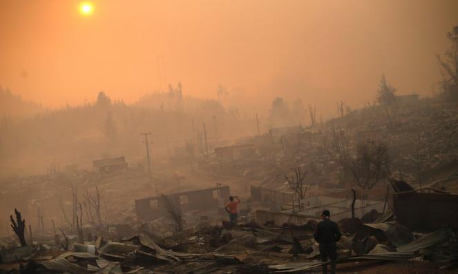 Immense devastazioni causate dagli incendi in Cile