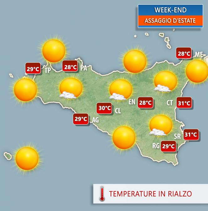 In arrivo i primi 30 °C in diverse città siciliane
