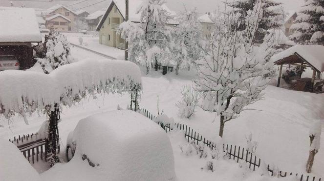 Incredibili nevicate nell'area balcanica (fonte severe weather europe)