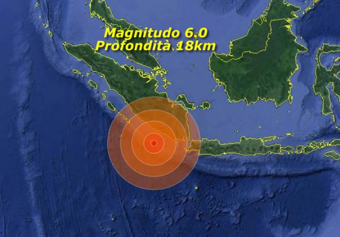 Indonesia: Violento sisma vicino Sumatra