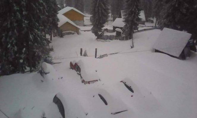 Intensa nevicata a Vartop, in Romania (Fonte immagine: Severe Weather Europe)
